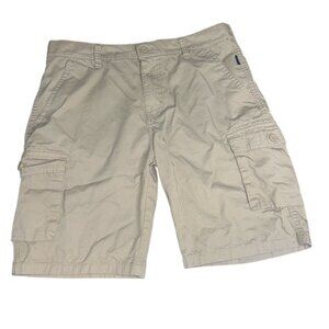 Ring of Fire Men's Size 32 Cargo Pocketed Casual Beige Shorts USED